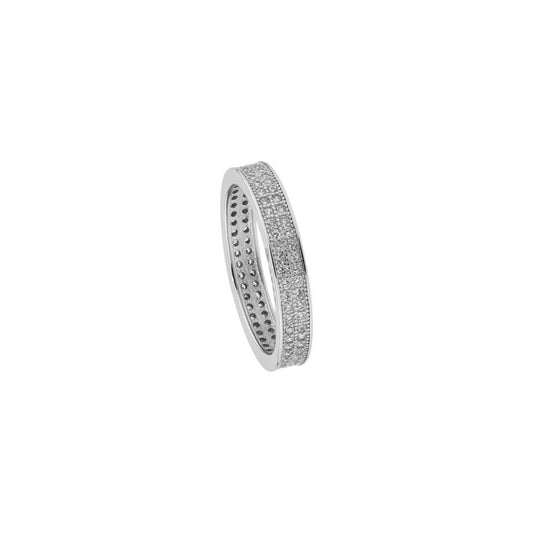 Aliança Clarissa para Mulher | Prata 925 Banho Ouro com Zircónias | Topázio
